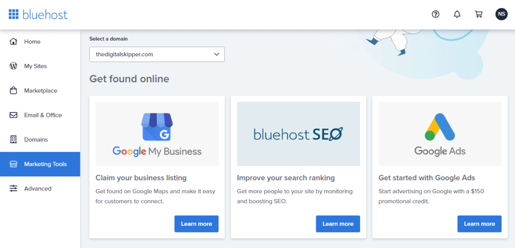 Marketing-tools-bluehost