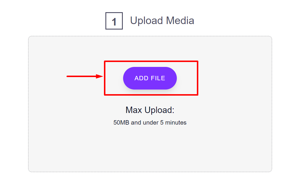 Upload file of audio enhancer tool  by Audioenhancer.ai